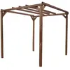Image de Pergola en bois thermo chauffé 8.88 m² sans couverture - TH3030 - Thonon - HABRITA