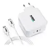 Image de Urban factory Chargeur secteur USB-C GaN - 100 W - Blanc