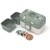 Image de MONBENTO Boîte à Lunch Enfant - MB Tresor Raccoon - 3 Compartiments - Sans BPA - 800 ml
