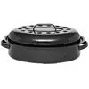 Image de Cocotte ovale en acier carbon 38x26cm - 0508 - Roaster Graniteware - WARMCOOK