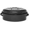 Image de Cocotte ovale en acier carbon 46x31cm - 0509 - Roaster Graniteware - WARMCOOK