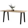 Image de Table à manger en chêne éco-certifié 160 x 95 cm piètements noirs New Modern - Tiptoe
