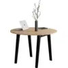 Image de Table ronde en chêne éco-certifié D110 x 75 cm piètements noirs New Modern - Tiptoe