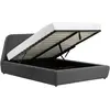 Image de Lit coffre - 140x190 cm - Velours gris NORKA