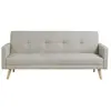 Image de Canapé scandinave convertible 3 places en tissu beige WOODEN