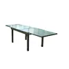 Image de Table de jardin extensible en aluminium grise BRESCIA