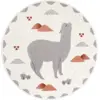 Image de Tapis rond pour enfant motif lama 135 cm Andina by Mon Petit Art - Nattiot