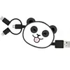 Image de YELLO KOKO Câble 3 en 1 Suzy USB A/micro USB & USB C & Lightning 1m Panda Blanc