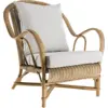 Image de Fauteuil en rotin patiné vieilli avec coussin Nantucket - KOK