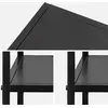 Image de Table de Chevet en métal Noir. 1 étagère. Industrielle L 43 x l 40 x H 52cm