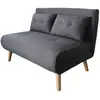 Image de Canapé convertible en tissu gris foncé 2 places DORIS