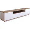 Image de Meuble TV blanc et bois 180cm TYRO
