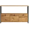 Image de Buffet 3 portes style industriel bois-noir DRAGOR