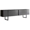 Image de Meuble TV anthracite et noir 2 portes 180cm LUXOR