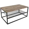 Image de Table basse industrielle avec étagère FACTORY