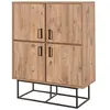 Image de Buffet industriel en bois et métal - 4 portes - 8 rangements BRESOV