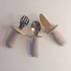 Image de Set de 3 couverts en inox enfant avec colerette de protection