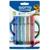 Image de Giotto, Écriture + dessin, Stylos à paillettes Colle à paillettes Metallix Multicolore, 5 pièces (5x)