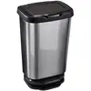 Image de Mondex Poubelle à pédale 77313 40 L (8000837081069), Poubelle, Noir, Argent