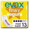 Image de Protection hygiénique EVAX Super-Maxi pour femmes - 13 unités avec barrière anti-fuites - flux moyen