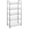 Image de metaltex monaco 343015039 étagère à panier multiusage 5 étages argenté 41 x 23 x 86 cm