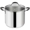 Image de Marmite Tempra avec son couvercle 20 cm en acier inoxydable - Lagostina - Argent - Inox