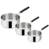 Image de Série de 3 casseroles inox Tempra 16/18/20 cm - Lagostina - Argent / Métallique - Acier Inoxydable (inox)