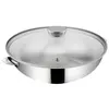 Image de Wok Salvaspazio+ avec son couvercle 26 cm en inox - Lagostina - Argent / Métallique - Acier Inoxydable (inox)