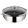 Image de Sauteuse Salvaspazio+ Météorite avec son couvercle 28 cm en inox - Lagostina - Argent - Inox Antiadhésif