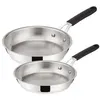 Image de Lot de 2 poêles inox 24/28cm Lagostina 012896600002