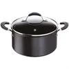 Image de Faitout Tempra antiadhésif 20 cm - Lagostina - Noir - Aluminium