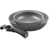 Image de Ballarini Set de 3 poêles à frire Torre 20 + 28cm, Poêle + casserole, Argent