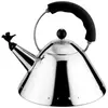 Image de ALESSI - 9093 B - BOUILLOIRE EN ACIER INOXYDABLE AVEC POIGNÉE ET SIFFLET EN POLYAMIDE EN FORME D'OISEAU - NOIR