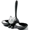 Image de ALESSI SPA - Gamelle pour chat tigrito noir