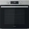 Image de Four multifonction, pyrolyse + hydrolyse, inox, grande cavite 71 L, chaleur tournante, 9 fonctions de cuisson dont 2 fonctions automatiques, porte froide ventilee 3 verres (GIFAM), 1 grille, 1 lechefrite, classe A, ligne New Actual