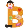 Image de Sevi, Lettre en bois + en tissu, Clown B