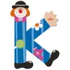 Image de Sevi, Lettre en bois + en tissu, Clown K