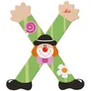 Image de Sevi, Lettre en bois + en tissu, Clown X