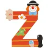 Image de Sevi, Lettre en bois + en tissu, Clown Z