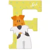 Image de Sevi, Lettre en bois + en tissu, Animaux F