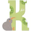 Image de Sevi, Lettre en bois + en tissu, Animaux K