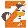 Image de Sevi, Lettre en bois + en tissu, Animaux Z