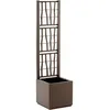 Image de Bac a fleur - ETHICA - Taupe - Carré avec treillis - 38 L -