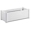 Image de STEFANPLAST Bac a fleurs rectangulaire - Finition en bois - 100x43xH35cm - 80L - Blanc