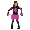 Image de Déguisement squelette rose fille Halloween 8 à 10 ans