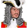 Image de Cheveux Hommes Perruque Gris Capitaine de Navire Pirate Napoléon Commandant Commodore Ball gray
