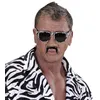 Image de Lunettes moustache zébrées adulte