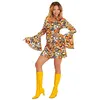 Image de déguisement robe hippie psychédélique femme - xl - multicolore - widmann 08894