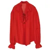 Image de Chemise Pirate Renaissance Homme Rouge - XL WIDMANN