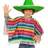 Image de Poncho Costume Mexicain Pour Enfants Mexicain Carnaval 70X36Cm